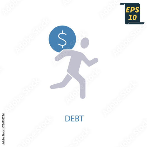debt icons  symbol vector elements for infographic web