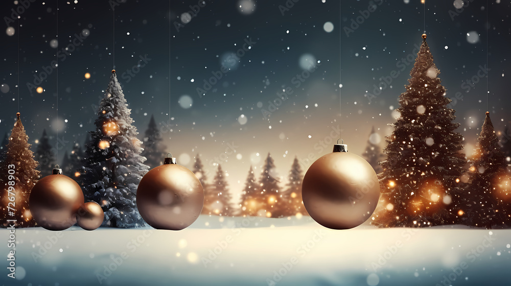 Fototapeta premium Luxurious shiny Christmas ball decoration, Christmas and New Year ornaments background