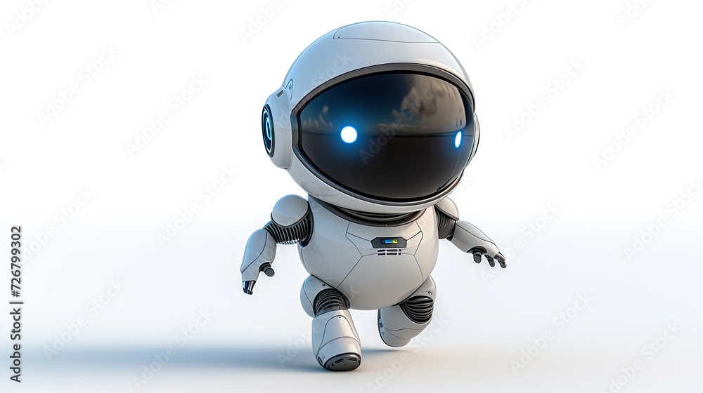 3d cute cartoon astronaut flying in space on white background 3d cute cartoon astronaut flying in space on white background