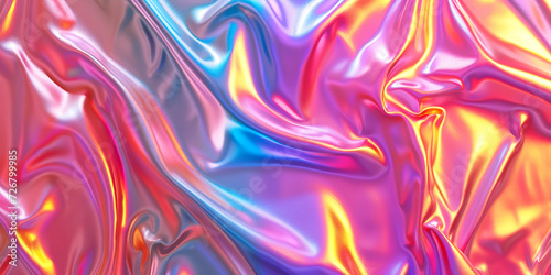 glossy rainbow abstract background. Generative Ai.