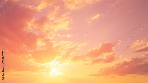 Sunset sky for background or sunrise sky and cloud at morning. : Generative AI