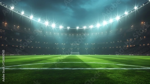 Stadium  3d  Rendering  soccer  lights   Generative AI