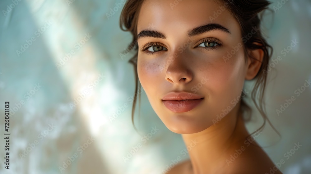 portrait of young beautiful woman in spa environment : Generative AI portrait of young beautiful woman in spa environment : Generative AI