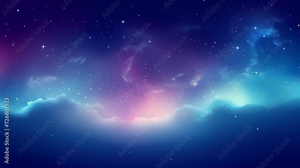 Fototapeta premium Mysterious star themed gradient background with countless twinkling stars