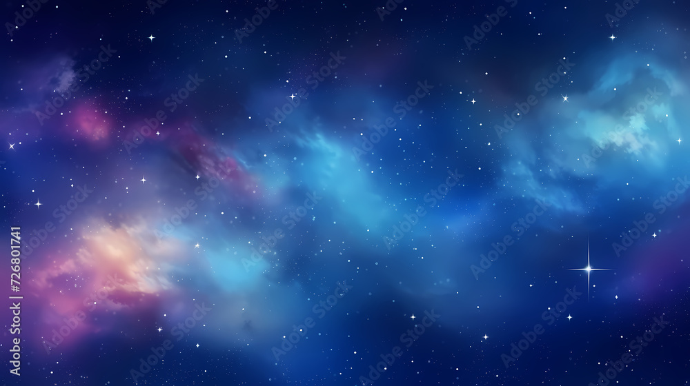 Fototapeta premium Mysterious star themed gradient background with countless twinkling stars