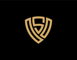 OSO creative letter shield logo design vector icon illustration
