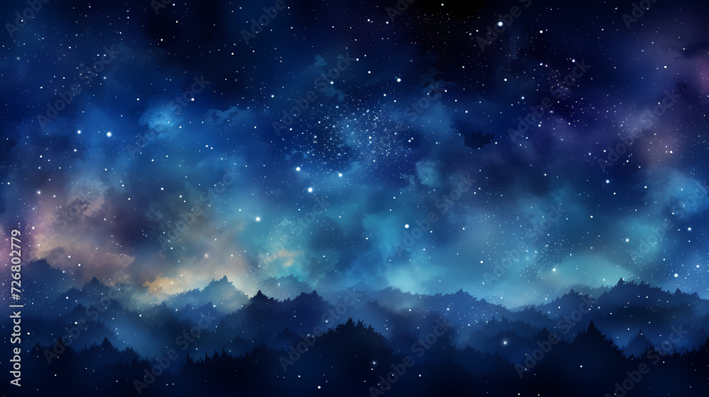Mysterious star themed gradient background with countless twinkling stars Mysterious star themed gradient background with countless twinkling stars