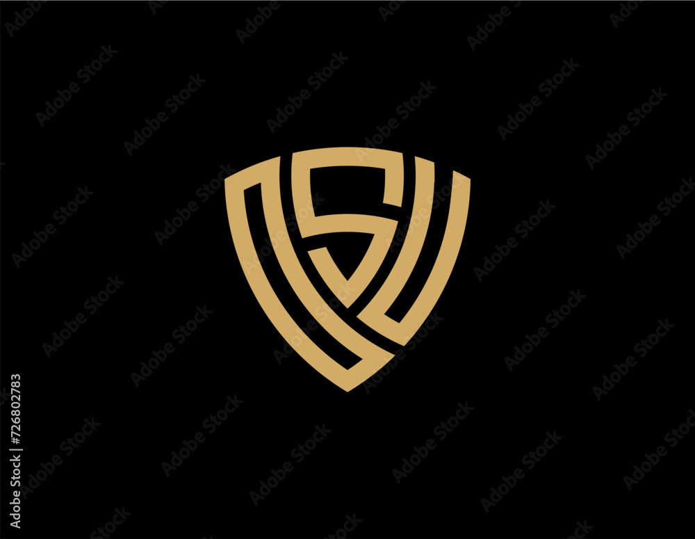 OSU creative letter shield logo design vector icon illustration OSU creative letter shield logo design vector icon illustration
