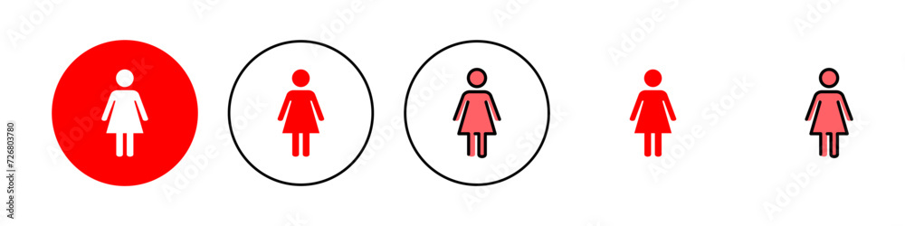 Female icon set illustration. woman sign and symbol Female icon set illustration. woman sign and symbol