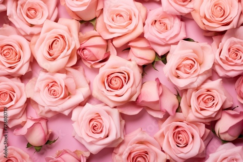 Blush pink roses on soft background © Ilnara