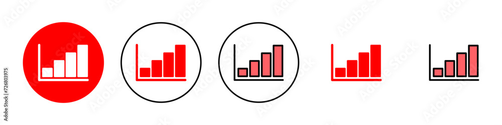 Growing graph Icon set illustration. Chart sign and symbol. diagram icon Growing graph Icon set illustration. Chart sign and symbol. diagram icon