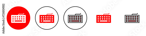 Keyboard icon set illustration. keyboard sign and symbol photo