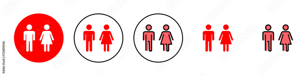 Man and woman icon set illustration. male and female sign and symbol. Girls and boys Man and woman icon set illustration. male and female sign and symbol. Girls and boys