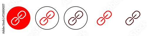 Link icon set illustration. Hyperlink chain sign and symbol