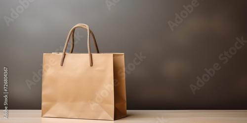 A shopping bag against a clean and uncluttered background, conveying simplicity and highlighting the bag as the main subject