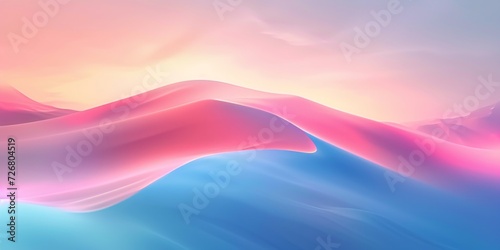 A colorful background for your phone is designed in light sky-blue and light red colors, with smooth and curved lines, resembling landscapes with soft edges photo
