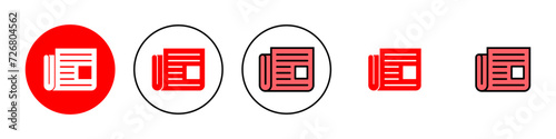 Newspaper icon set illustration. news paper sign and symbolign