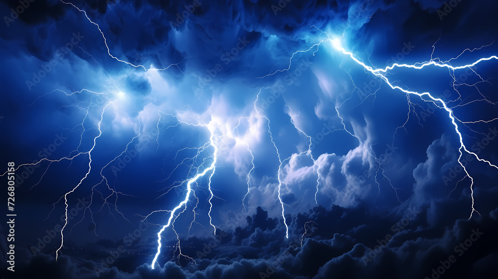 Lightning on the sky, gloomy ominous storm clouds background Lightning on the sky, gloomy ominous storm clouds background