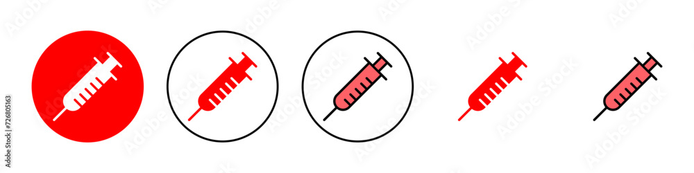 Syringe icon set illustration. injection sign and symbol. vaccine icon Syringe icon set illustration. injection sign and symbol. vaccine icon