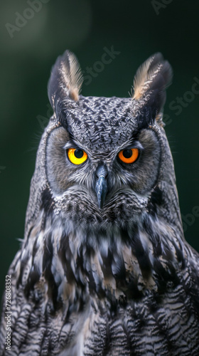 Close-up of Owl With Yellow Eyes © cac_tus