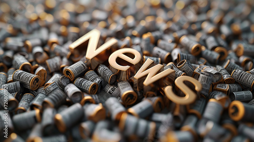 3D Rendered "News" Typography