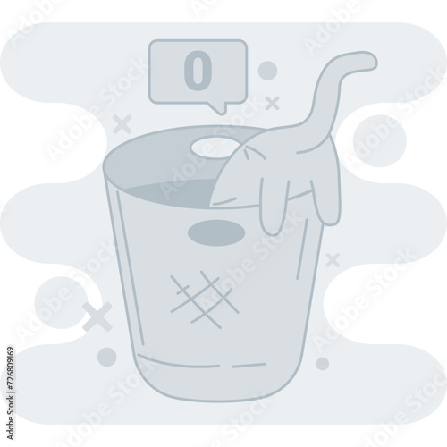 Empty trash illustration