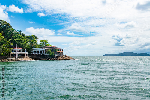 Building Along coast of Tropical Waters on Summer Day in Santos Sao Paolo Brazil © Brandon Olafsson