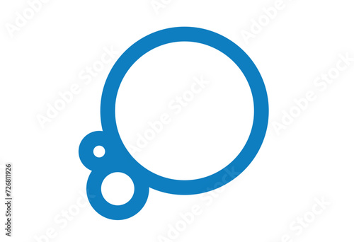 Circles stick to a large one. Editable Clip Art. photo