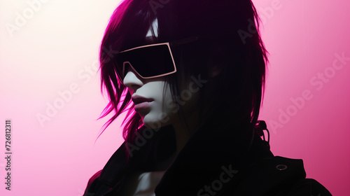 Cyber Punk Female, neonpunk, neoncore, lightcore, synthwave