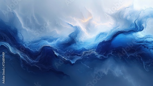 Wallpaper abstract paint background, white and blue accent.