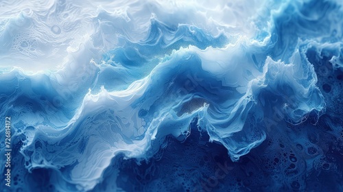 Wallpaper abstract paint background  white and blue accent.