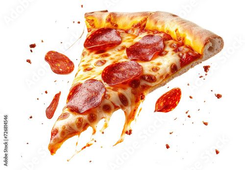 pizza isolated on white background, PNG photo