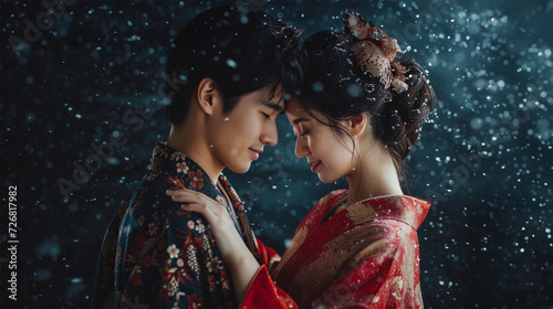 侍の男女のイメージ - image of Samurai Couple - No1-20 Generative AI