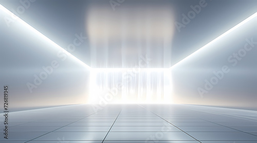 Fototapeta Naklejka Na Ścianę i Meble -  3D space, light shining from above, empty room