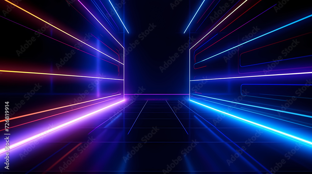 3D space, light shining from above, empty room 3D space, light shining from above, empty room