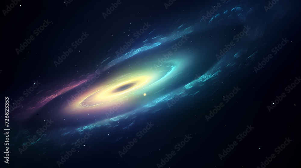 Fototapeta premium Space galaxy background, 3D illustration of nebulae in the universe
