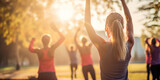 Fit, Sporty Woman Exercising in the Park: Happy, Healthy, and Active Outdoor Workout