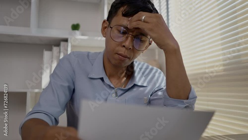 Stressed Businessman, Depressed man Dealing with Financial Setback, Stress and Money Problems, Anxiety and Worry Concept.