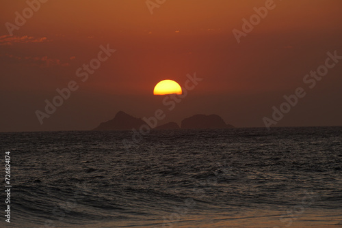 Arpoadro Beach Ocean sunset - Rio - Brazil © Connect