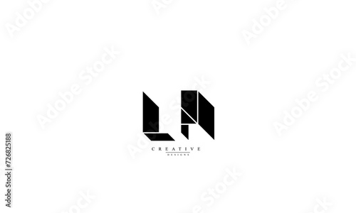 Alphabet letters Initials Monogram logo  LA AL L A