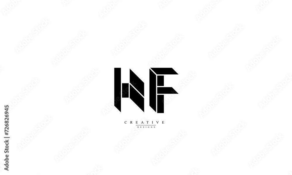 Alphabet letters Initials Monogram logo HF FH H F Alphabet letters Initials Monogram logo HF FH H F