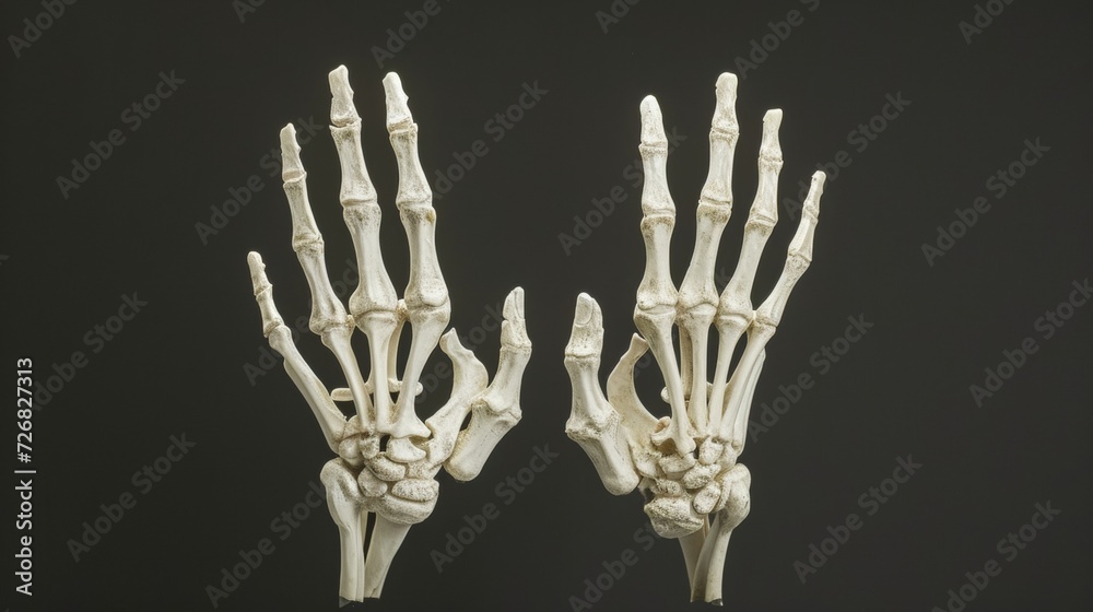 Anatomy of a Human Hand: Pair of Hand Bones Anatomy of a Human Hand: Pair of Hand Bones