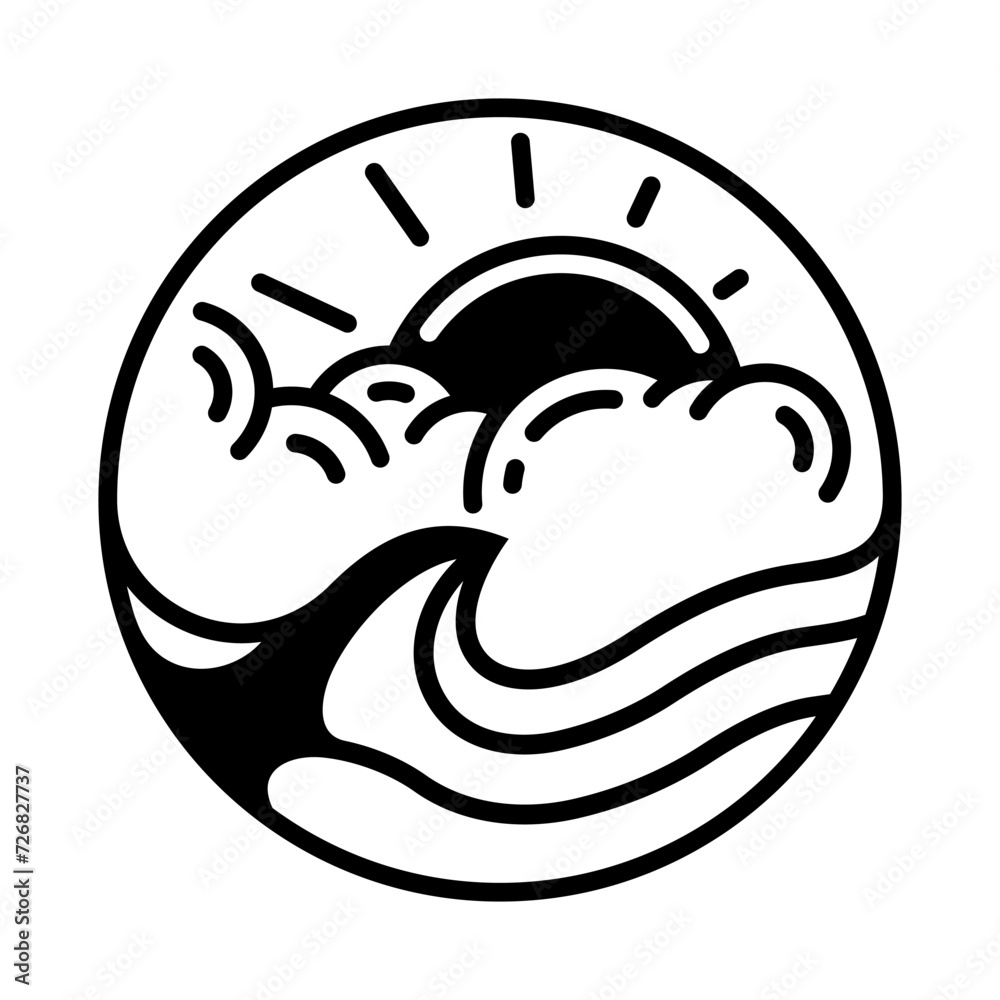 Beach Vector Logo Design Template Beach Vector Logo Design Template