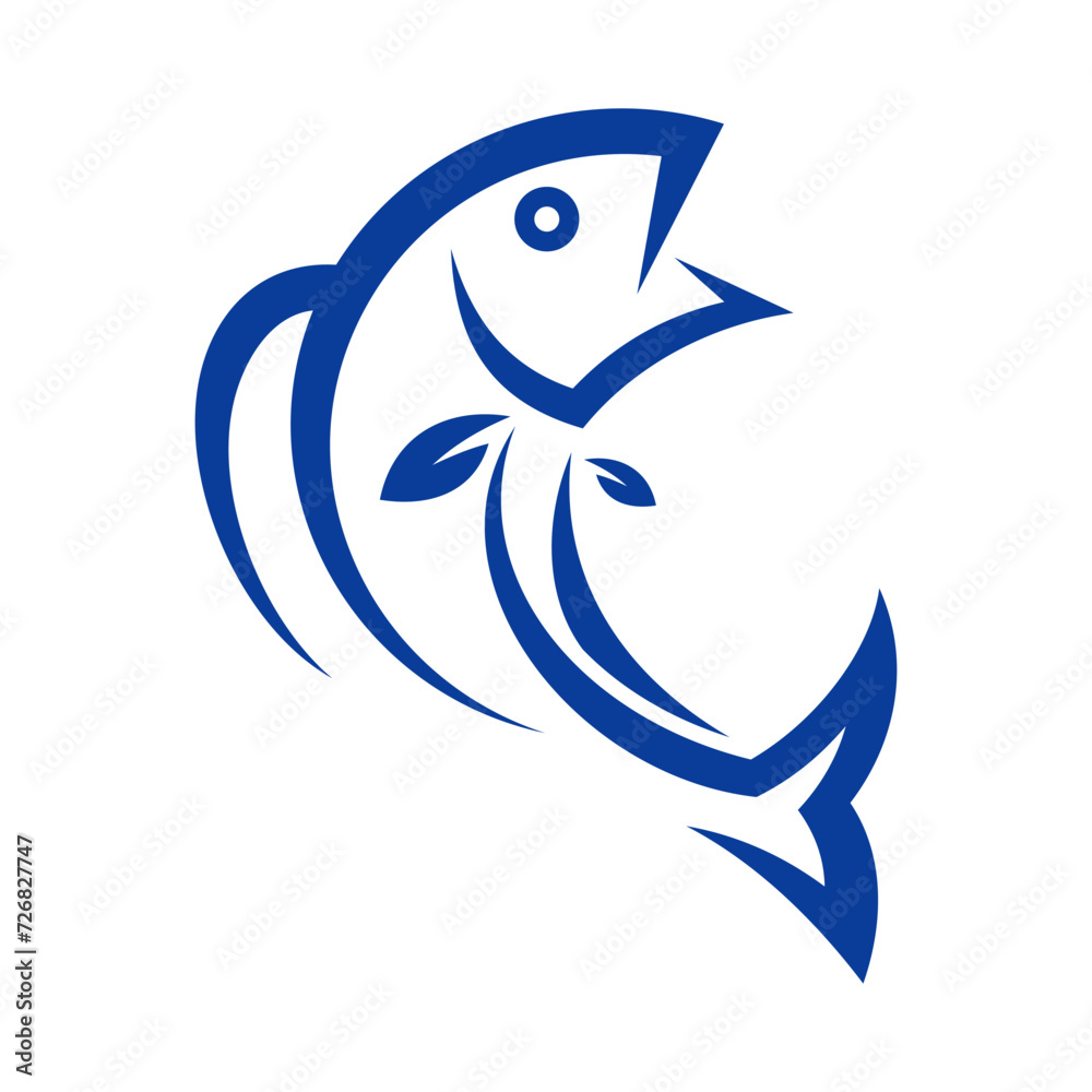 Obraz premium Fish Vector Logo Design Template