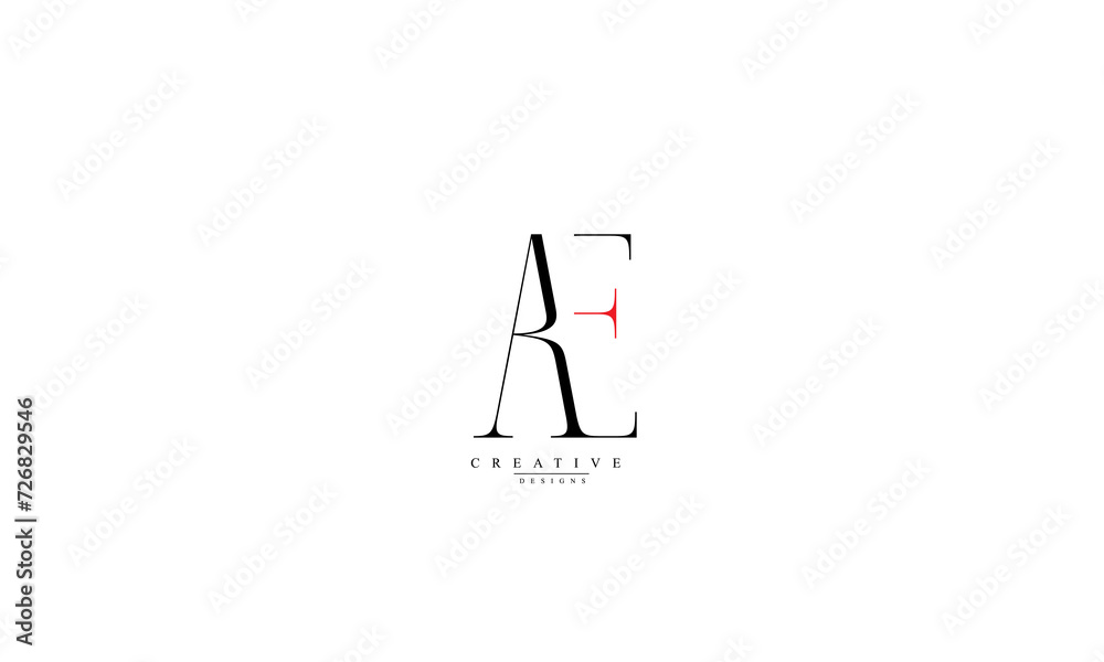 Alphabet letters Initials Monogram logo AE Alphabet letters Initials Monogram logo AE