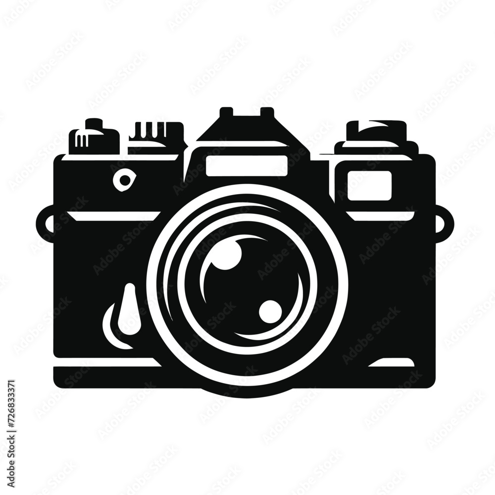 Silhouette of Classic Camera Silhouette of Classic Camera