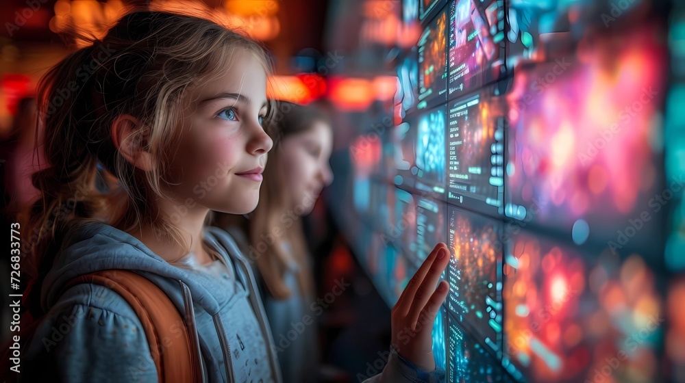 A girl who touches the future | Generative AI