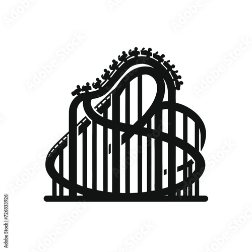 Silhouette of a Roller Coaster
