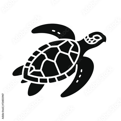 Silhouette of a Sea Turtle