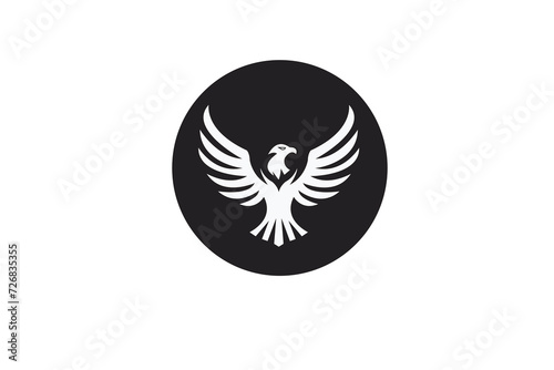 bird eagle vector logo simple black and white background